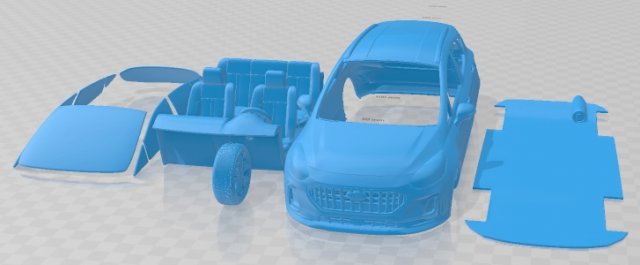 Fiesta Active 2022 Printable Car Model do druku 3D .c4d .max .obj .3ds .fbx .stl .blend 