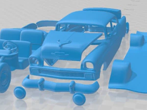 Chevrolet BelAir 1955 Druckbares Auto 3D Druckmodell