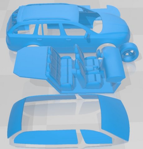 Skoda Octavia RS Combi 2010 Printable Car 3D-Druckmodell in