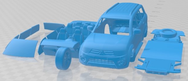 Mitsubishi Pajero Dakar 2014 Printable Car 3D Baskı Modeli .c4d .max .obj .3ds .fbx .stl .blend 