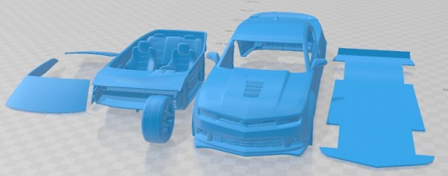 Chevrolet Camaro Z28 2014 Printable Car Model do druku 3D .c4d .max .obj .3ds .fbx .stl .blend 