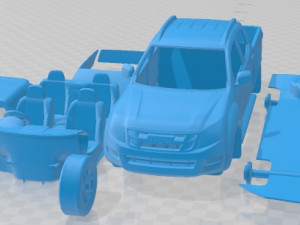 Isuzu D Max Double Cab Huntsman 2014 Printable Car 3D Print Model