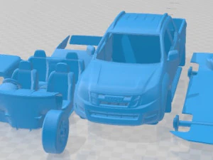 Carro imprim&iacute;vel Isuzu D Max cabine dupla Huntsman 2014 Modelo de Impressão 3D