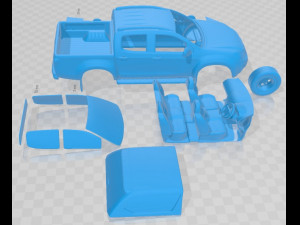 Isuzu D Max Double Cab Huntsman 2014 Printable Car Model do druku 3D