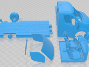 Nissan NV400 FWD LL35 L3H1 Platform 2014 Printable Truck 3D प्रिंट मॉडल