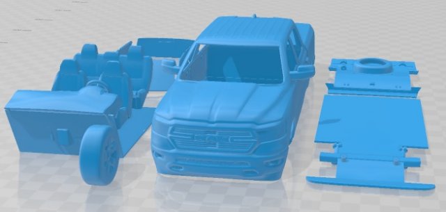 Dodge Ram Bighorn 2019 Printable Ca Model do druku 3D .c4d .max .obj .3ds .fbx .stl .blend 