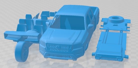 Nissan Frontier 2022 Printable Car Modèles 3D en vedette .c4d .max .obj .3ds .fbx .stl .blend 