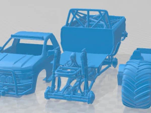 Chevrolet Silverado Monstertruck 2019 afdrukbaar 3D printmodel