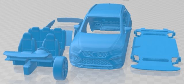 Seat Ateca 2020 Printable Car 3Dプリントモデル .c4d .max .obj .3ds .fbx .stl .blend