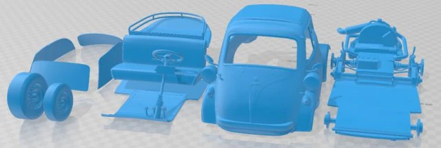 Isetta 300 Race Printable Car 3D Print Model .c4d .max .obj .3ds .fbx .stl .blend 