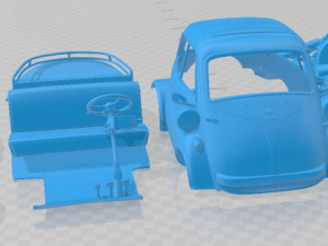 Isetta 300 Race Printable Car 3D Принт Модель