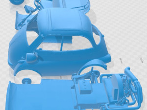 Isetta 300 Race Printable Car 3D Принт Модель