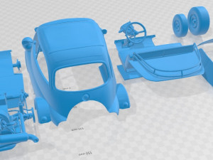 Isetta 300 Race Printable Car 3D Принт Модель