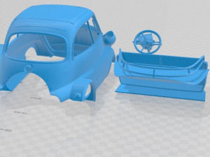 Isetta 300 Race Printable Car 3D Принт Модель