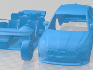 Coche Imprimible Skoda Octavia Sedan RS 2020 Modelo de impresión 3D