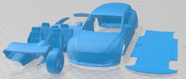 Tesla Model S Shooting Brake 2019 Printable Car Modello di stampa 3D .c4d .max .obj .3ds .fbx .stl .blend 