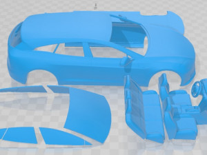Tesla Model S Shooting Brake 2019 Printable Car Modello di stampa 3D