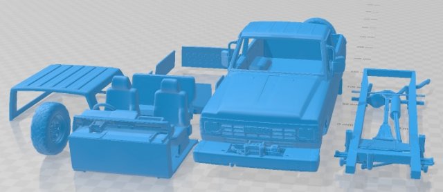 Nissan Safari 1985 Printable Car 3D 打印模型 .c4d .max .obj .3ds .fbx .stl .blend 