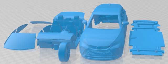 Toyota Venza 2021 Printable Car Modello di stampa 3D .c4d .max .obj .3ds .fbx .stl .blend
