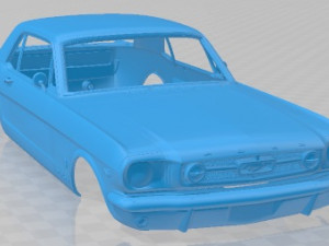 Mustang 289 1968 Printable Body Car Modèles 3D en vedette