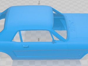 Mustang 289 1968 Printable Body Car Modèles 3D en vedette