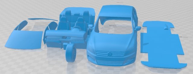 Volkswagen Santana 2014 Printable Car Modelo de impresión 3D .c4d .max .obj .3ds .fbx .stl .blend 