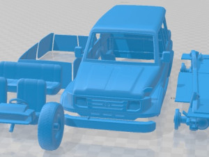 Toyota Land Cruiser J70 5 Doors 1990 Printable Car 3D Baskı Modeli