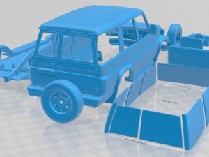 Toyota Land Cruiser J70 5 Doors 1990 Printable Car Modello di stampa 3D