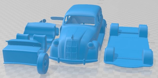 Toyota AA 1940 Printable Car 3D Принт Модель .c4d .max .obj .3ds .fbx .stl .blend 
