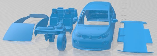 I3 Coupe 2014 Printable Car 3D प्रिंट मॉडल .c4d .max .obj .3ds .fbx .stl .blend 