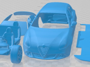 Alfa Romeo Giulietta Quadrifoglio Verde 2014 Printable Car Modelo de impresión 3D
