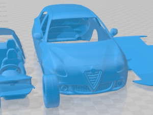 Alfa Romeo Giulietta Quadrifoglio Verde 2014 Printable Car Modèles 3D en vedette