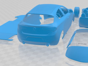 Alfa Romeo Giulietta Quadrifoglio Verde 2014 Printable Car Modèles 3D en vedette