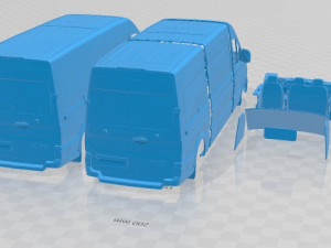 MAN TGE Printable Van Modelo de Impressão 3D