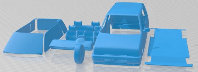 Daewoo Tico 1993 Printable Car 3D Print Model .c4d .max .obj .3ds .fbx .stl .blend 