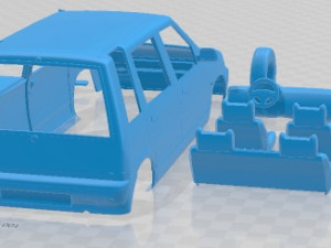 Daewoo Tico 1993 Printable Car 3D Print Model