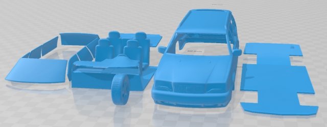 Volvo 850 Wagon 1992 Printable Car 3D 프린트 모델 .c4d .max .obj .3ds .fbx .stl .blend 