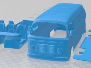 Volkswagen Kombi Cargo 2012 Printable Van 3D Print Model