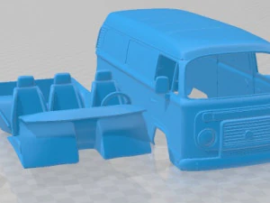 Volkswagen Kombi Cargo 2012 Printable Van 3D Print Model