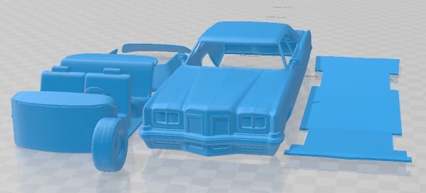 Pontiac Catalina 1972 Printable Car 3D 打印模型 .c4d .max .obj .3ds .fbx .stl .blend 