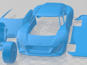 Audi PB18 E-Tron Printable Car Modelo de Impressão 3D