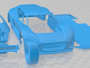 Audi PB18 E-Tron Printable Car 3Dプリントモデル