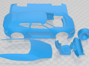 Audi PB18 E-Tron Printable Car 3Dプリントモデル