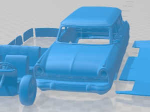 Taunus P2 17M kombi 1957 Printable Car Modello di stampa 3D
