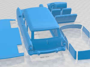 Taunus P2 17M kombi 1957 Printable Car 3D-Druckmodell