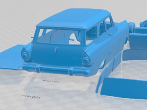 Taunus P2 17M kombi 1957 Printable Car 3D-Druckmodell