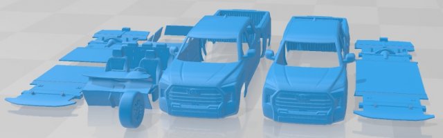 Toyota Tundra 2022 Printable Car 3D Принт Модель .c4d .max .obj .3ds .fbx .stl .blend 