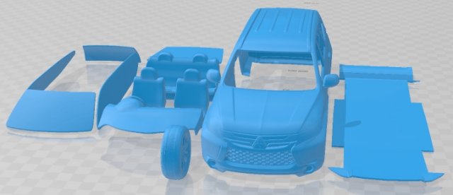 Mitsubishi Pajero Sport TH 2019 Printable Car Modello di stampa 3D .c4d .max .obj .3ds .fbx .stl .blend 