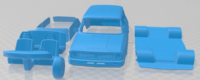Volvo 66 DL Kombi 1975 Printable Car 3D-Druckmodell .c4d .max .obj .3ds .fbx .stl .blend 