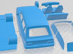 Volvo 66 DL Kombi 1975 Printable Car 3D-Druckmodell
